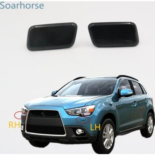 Soarhorse For Mitsubishi ASX 2010-2015 Car Headlight washer Sprayer nozzle cover Headlamp cleaning jet cap