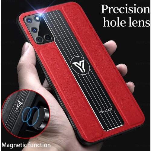 Slim Leather Phone Case For OPPO A52 Magnetic Car Holder For OPPO A72 A52 oppo a 52 Camera Protection Cover