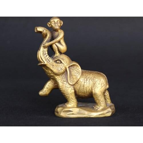 Home Decoration Products Copper Seal Houbaixiang help metamorphosis Business office elephant seal Hou Feng shui mascot