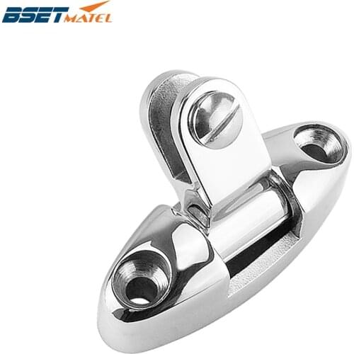 Universal fit Stainless Steel 316 Boat Bimini Top Mount Swivel Deck Hinge With Rubber Pad Marine Yacht Hardware Accessories