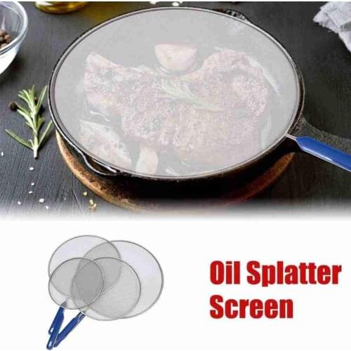 21/25/29/33Cm Wok Splash-proof Oil Net Cover Kitchen Explosion-proof Anti Splatter Screen Mesh Pot Lid Frying Pan Cooking Tools