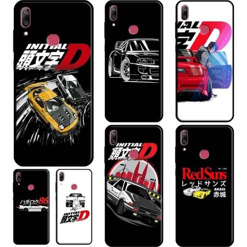 Japan Anime Initial D Car For Huawei Y5 Y3 Y6 Y7 2017 2018 Y9 Prime 2019 Nova 5T 2 3 i Y5P Y6P Y7A 2020 Phone Case