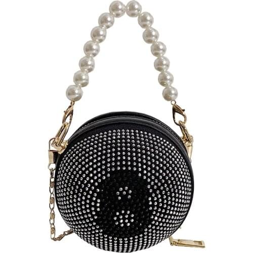 2021 Bag Handbags Summer New Fashion Trendy Personality Ball-shaped Luxury Ladies Shoulder Bag Simple Pearl Chain Diagonal Bag