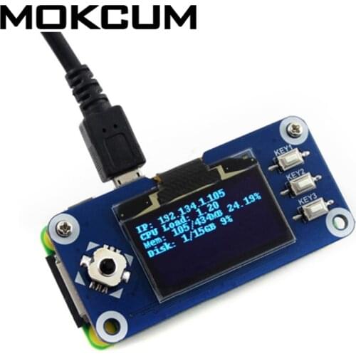 1.3Inch OLED Expansion Board Module DC3.3V Resolution 128x64 Blue Display Support Raspberry Pi 4 with SPI and I2C Interface