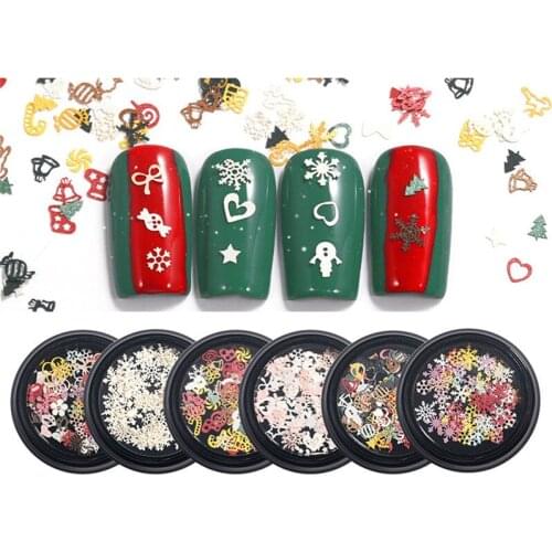 1 Box Nail Snowflake Glitter Flakes Sparkly 3D Colorful Sequins Spangles Manicure Nails Art Decorations