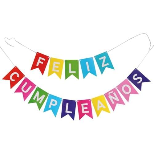 1set Banner Spanish Language Print Garlands Banners Birthday Party Decorations Supplies