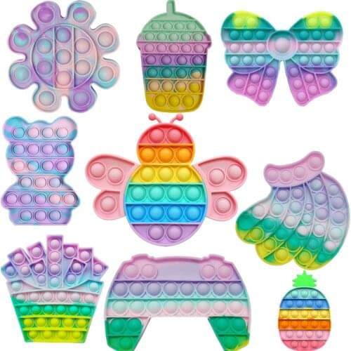 1pc Funny Fidget Toys Push Bubble Fidget Sensory Toy Autism Special Needs Stress Reliever Anti Stress Squishy Toys Антистресс