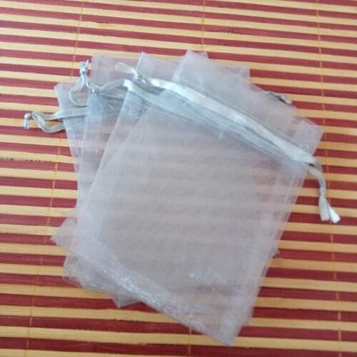 1000pcs gray organza gift bags 11x16cm party bags for women event wed Drawstring bag Jewelry Display Bag Pouch diy accessories