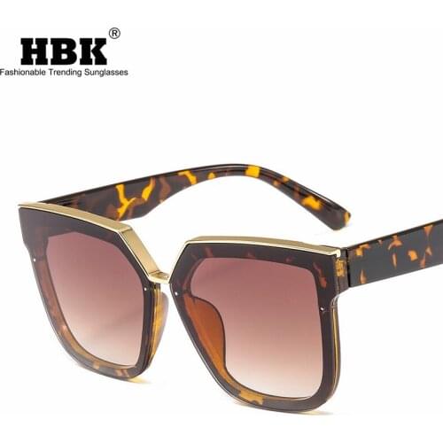 2020 Luxury Square Sunglasses Women Brand Designer Big Frame Leopard Sun Glasses Vintage Gradient Women Men UV400 Outdoor New