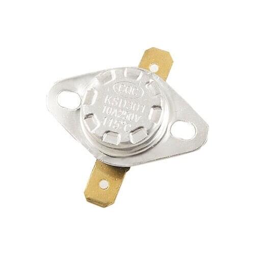 2xKSD301 Temperature Control Switch Thermostat 115C 239F N.C Gold Tone Terminals