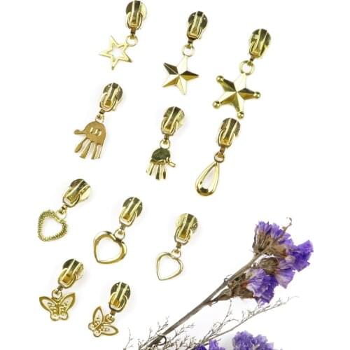 5 Pcs Zinc Alloy Plating 5# Zipper Head for Clothes Coat Auto Lock Metal Close-ended Zipper Sliders DIY Cloth Sewing Accessories