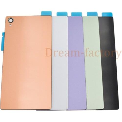 50pcs For Sony Xperia Z3 Back Glass Z3 L55 D6603 Back Cover Battery Door Cover Housing with sticker