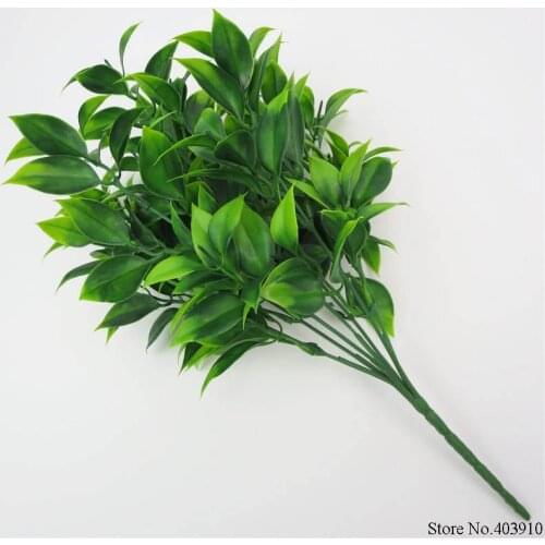 7 Forks/Bouquet 35 Leaves 34cm Artificial Orange Leaf Simulation Plants Home Balcony Garden Landscape Decoration Accessories