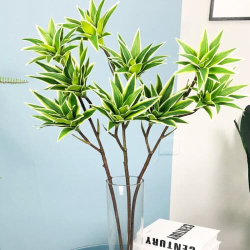 83cm Large Artificial Lily Plants Branch Tropical Tree Leaves Fake Bamboo Leaves Real Touch Magnolia Foliage for Home Wedding