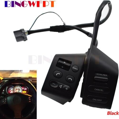 Car Accessories Steering Wheel Control Buttons With Backlight Silver Black Buttons For Nissan Livina Tiida Sylphy