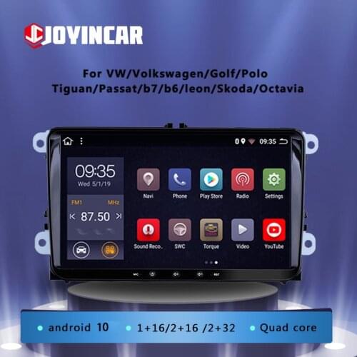 JOYINCAR Android 9'' Car Multimedia Player Support GPS Navigation Autoradio 2din Stereo Car Radio For Volkswagen For VW