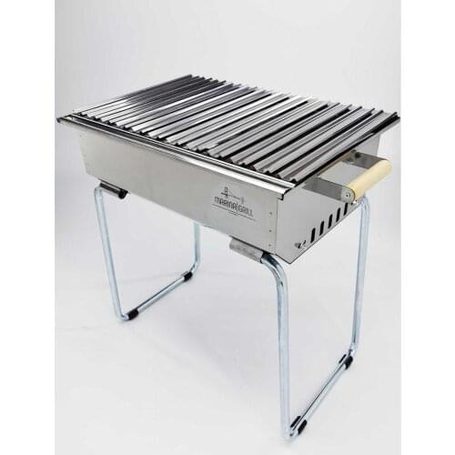 Trial balance Marina Charcoal Barbecue M Wholesale Body Portable Legs Chrome Grill 35x50 cm Free Fast Shipping From turkey
