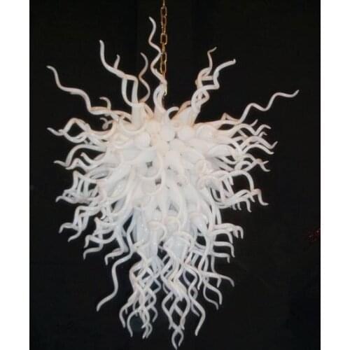 Best Seller White Cheap Italian Living Room Blown Glass Chandeliers Light for Sale