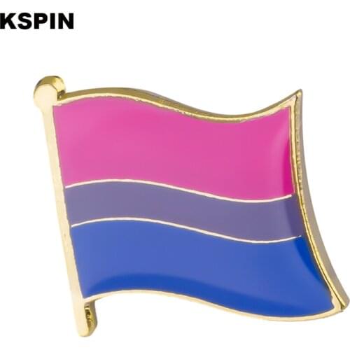 Bisexual Pride Rainbow Gay Pride Lapel Pin Badges for Clothes in Patches Rozety Papierowe Icon Backpack XY0136