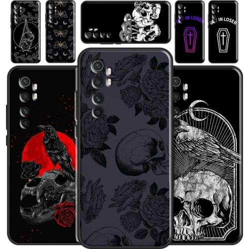 Skull Gothic Creepy Pastel Goth Phone Case For Xiaomi Mi 11 Lite 9 10 9T 10T Pro POCO X3 M3 Pro F3 Mi 11 Ultra Back Cover