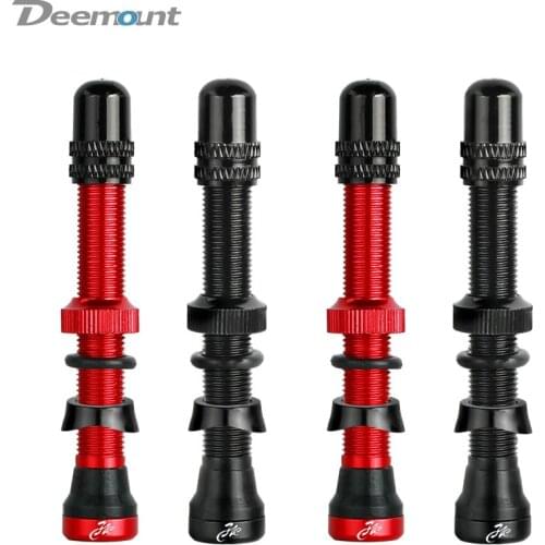 Deemount 2PCS Bicycle Tubeless Schrader Nipple A/V Valves Brass Core CNC Machined Anodized for MTB Road Bike Tubeless Rims