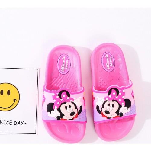 Disney Minnie mouse childrens slippers summer boys and girls frozen children indoor non-slip household cartoon baby sandals