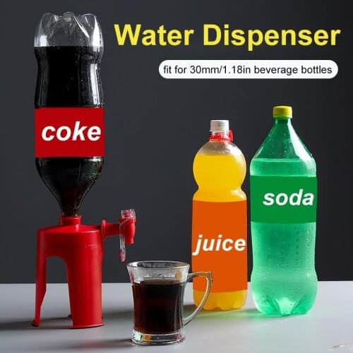 Water Dispenser Bottle Upside Down Inverter for Coke Juice Soda Wine Drink Divider With Tap Switch Kitchen Party Bar Gadgets