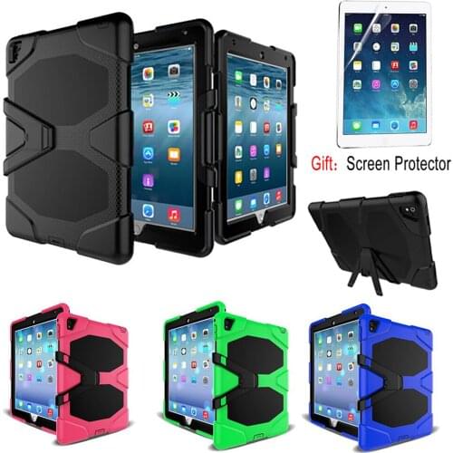 For iPad Pro 11 2018 2020 Mini 1 2 3 Air 1 2 4 Pro Air 10.5 Shockproof Cover Kids Safe Armor Casing For iPad 9.7 2017/2018 Cover