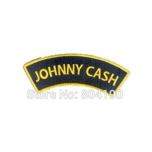 JOHNNY CASH J. R. Cash Iron On/Sew On Patch Tshirt TRANSFER MOTIF APPLIQUE Rock Punk Badge clothing