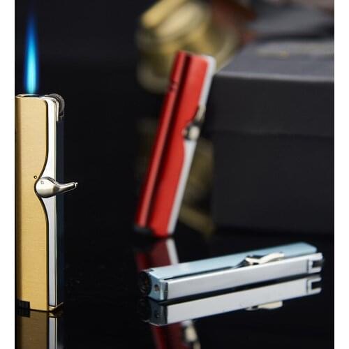 Torch Turbo Lighters Easy To Carry Butane Gas Lighter Metal Cigar Cigarettes Accessories Smoking Lighters Gadgets for Men Gift