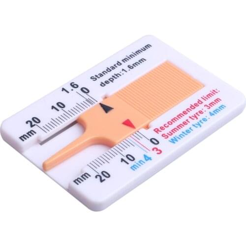 0-20mm Auto Car Tyre Tread Depthometer Depth Indicator Gauge Gage Motorcycle Trailer Van Wheel Measure Tool Measrement Supplies