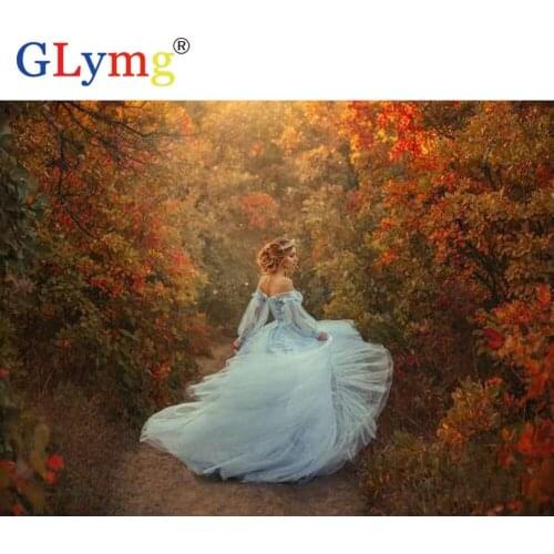GLymg Full Square Drill 5d Diy Diamond Painting Cross Stitch Forest Princess Picture Diamond Embroidery Mosaic Gift Home Decor