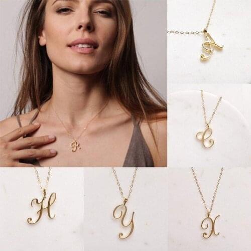 Exquisite 26 Letter Word Necklace Letter Necklace Letter Chain Necklace Gold Silver Personalized Minimalist Jewelry Pendant