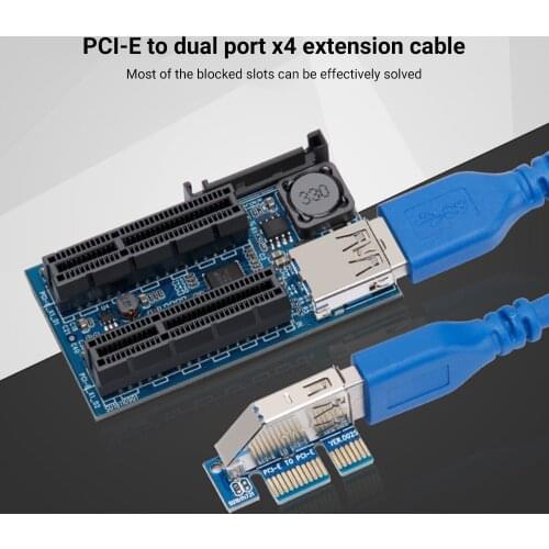 Computer Cables Connectors PCI Express Extension Cable PCI-E Riser USB 3.0 Cable PCIE Riser USB SATA Adapter for Computer