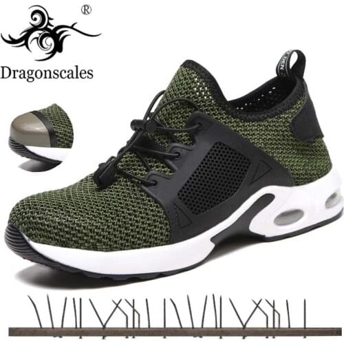 Dropshipping Indestructible Breathable Mesh Safety Shoes Men Women Puncture Proof Sneaker Steel Toe Work Boots Plus Size 36-48