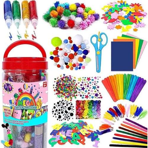 DIY Crafting Kit Craft Art Kids Craft Art DIY Large Crafting Crafts Large Toy Set Children Handmade Collage Art Kit Kids Toys