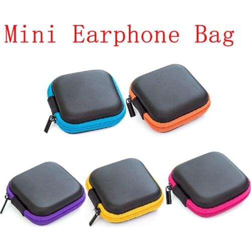 Mini Portable Earphone Bag Coin Purse Headphone USB Cable Case Storage Box Wallet Carrying Pouch Bag Earphone Accessories EVA