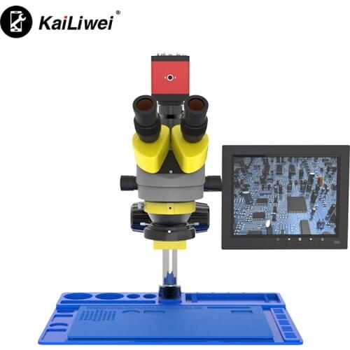 Professional Wholesale Trinocular Stereo Microscope With Camera And 8 Inch HD Monitor for Mobile Phone Repair