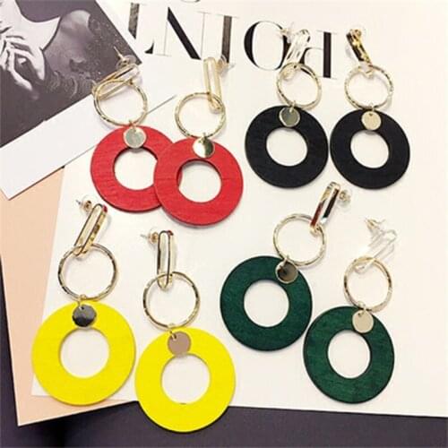 2021 Drop Earrings Long Wood Earrings Fashion Jewelry New For Women Female Temperament Ball Classic Boucle D Oreille