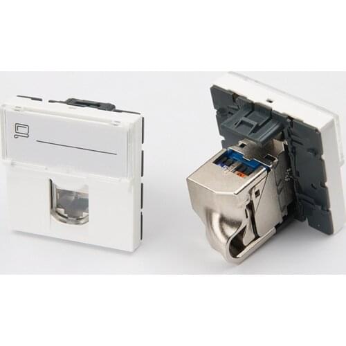 76566 Legrand type For Cat6 Shield Keystone Jack Modular RJ45 Connector France jack