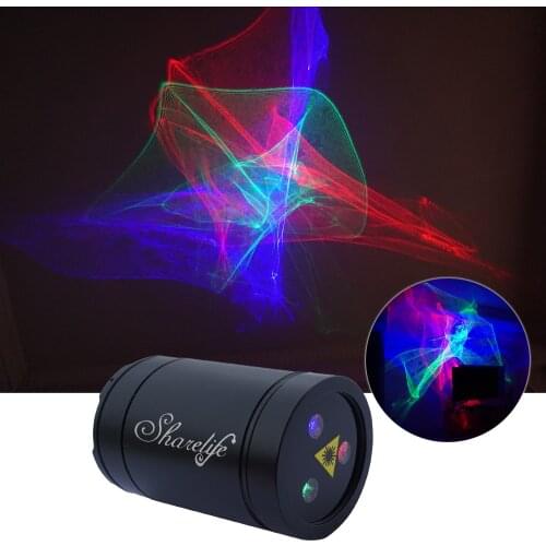 Sharelife Mini RGB Aurora Laser USB Portable Projector Lamp Recharge Battery for Home Party DJ Outdoor KTV Stage Lighting DP-A