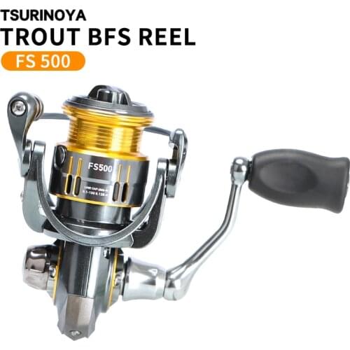 TSURINOYA BFS Spinning Fishing Reel FS500 165g 9+1BB 5.2:1 Ratio 4kg Drag Power Trout Spinning Reel Freshwater Lure Reel Wheels