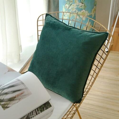 Home Decor Supersoft Velvet Decorative Throw Pillowcase Cushion Cover for Chair