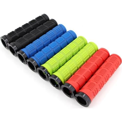Bicycle Handlebar Grips Fixed Gear Lockable Anti-Slip Shock-Proof Lock-on Rubber Road Mountain Bike Grips Bicycle Parts