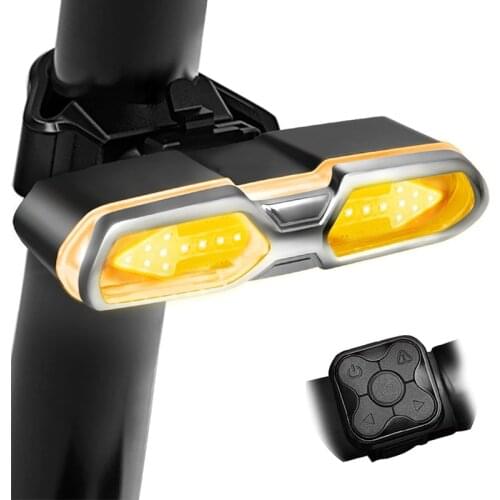 Bicycle Taillight LED Brake Bike Light Rear USB Rechargeable Remote Control Turn Signals Lamp For Bicycle MTB Road Accessories