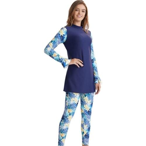 Plus Size Muslim Swim Wear Burkinis Bathing Suit Beach Swimsuit Full Coverage Muslim Swimwear Islamic Women Modest Hijab