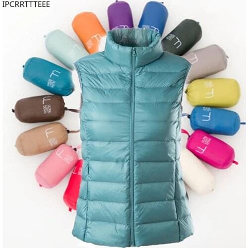 Women Warm Vest Spring Autumn Lightweight Padded Jackets Ultralight Winter Light Quilted Coats Puffer Woman Down Coat Lady Duck