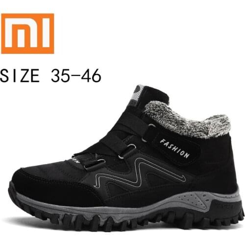 Xiaomi Unisex Winter Shoes Ankle Boots Fashion Plush Winter Snow Boots Men Women Warm Breathable Non-Slip Work Running Shoes