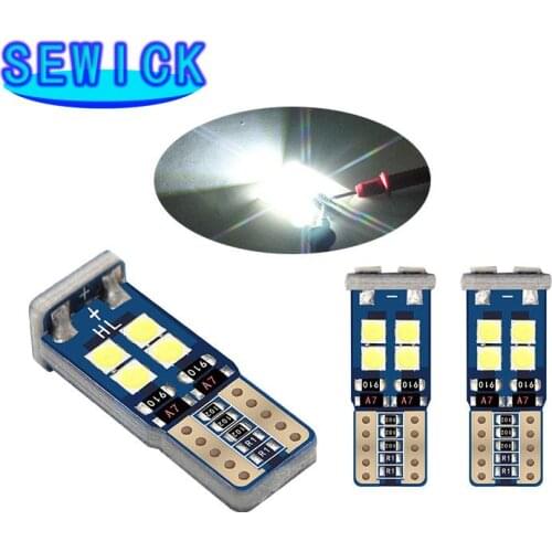 500Pcs Wholesale No Error Car 12V T10 Canbus 10SMD 3030 168 W5W Turn Side License Plate Light Parking Clearance Bulbs