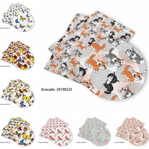 Huangtao Diy accessories 30*136cm Printed Faux Synthetic Leather for Bow,DIY handmade Materials